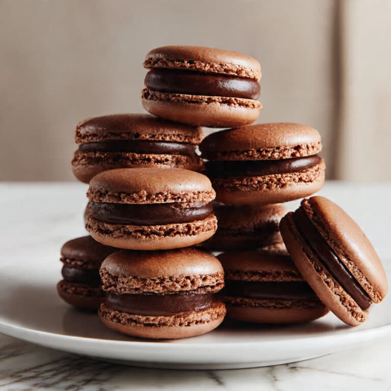 Divine Chocolate Macarons with Ganache Filling Recipe