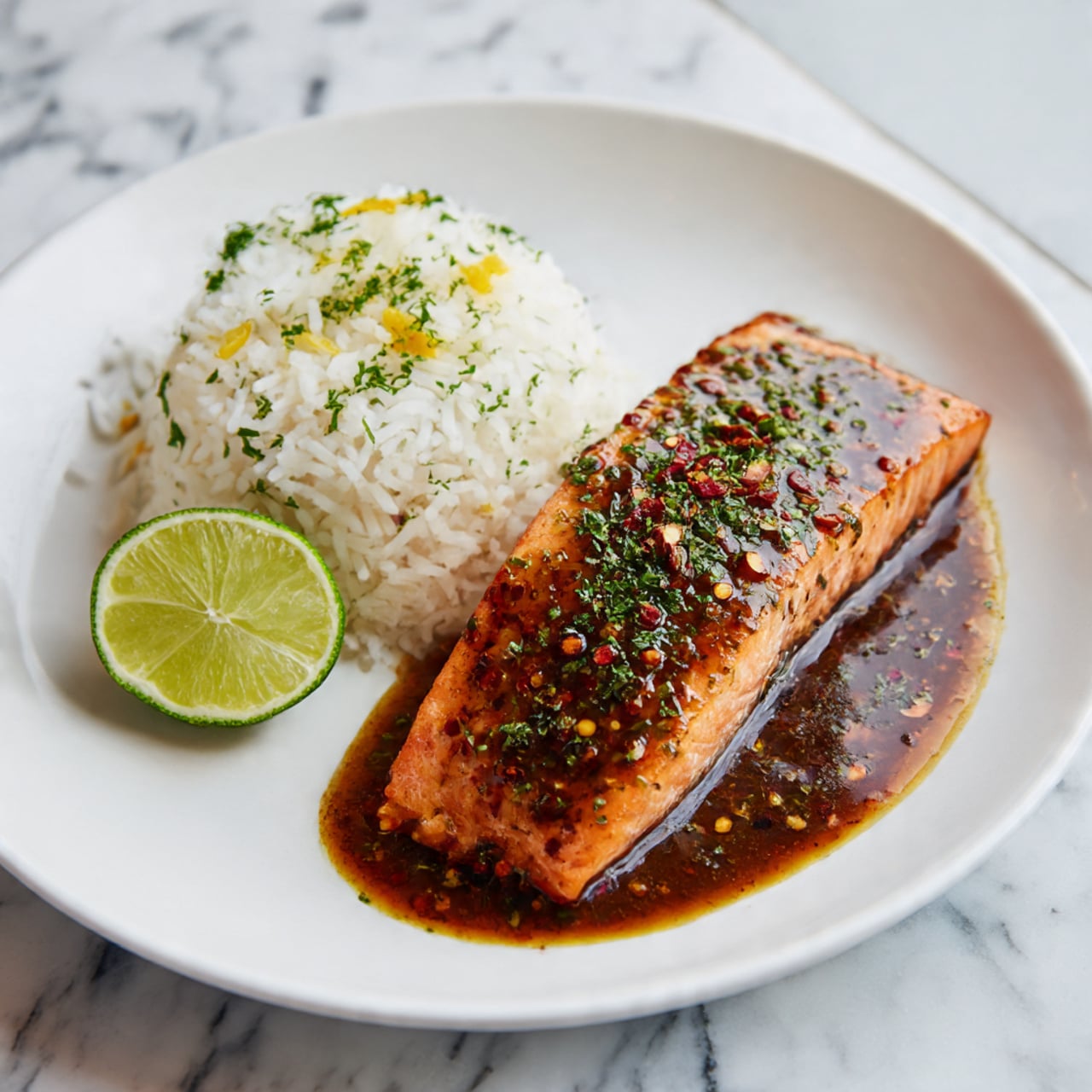 Sweet and Spicy Hot Honey Salmon Recipe - Recipe Image