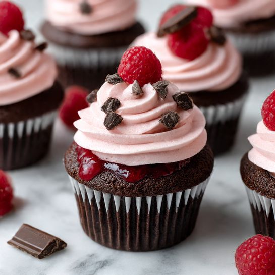 Decadent Raspberry Chocolate Lava Cupcakes Recipe