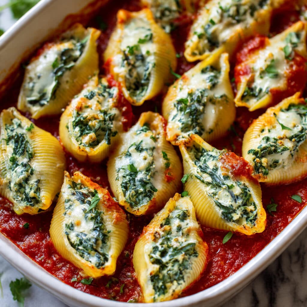 Easy Christmas Stuffed Shells Recipe