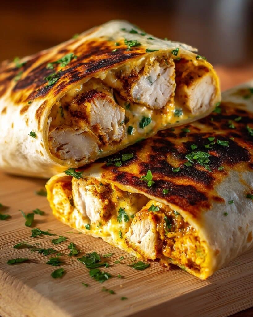 Crispy Parmesan Garlic Chicken Burritos Recipe