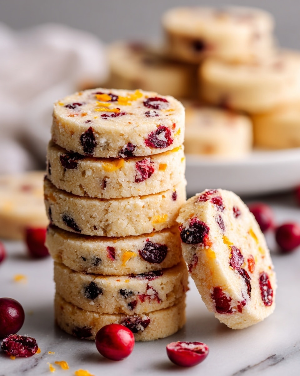 Cranberry Orange Shortbread Cookies Recipe - Recipe Image