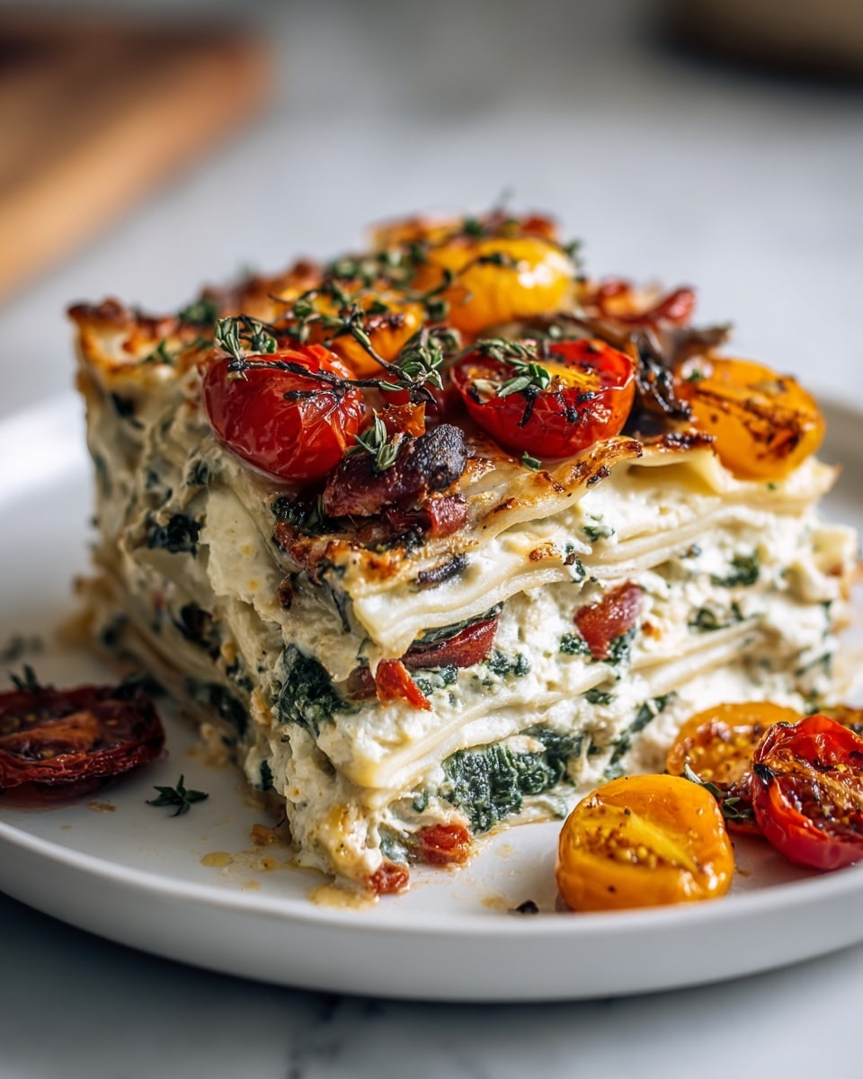 Loaded Veggie White Lasagna Recipe - Recipe Image