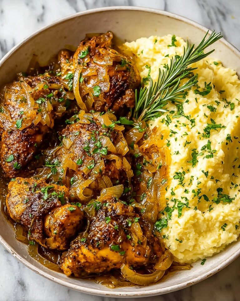 Lemon Dijon Chicken Thighs with Caramelized Onions Recipe