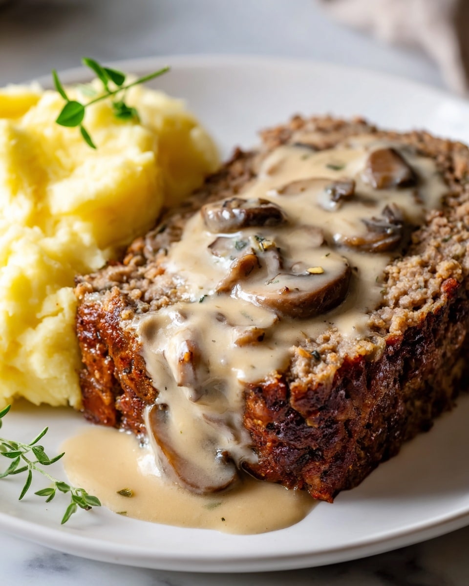 Meatloaf with Mushroom Gravy Recipe - Recipe Image
