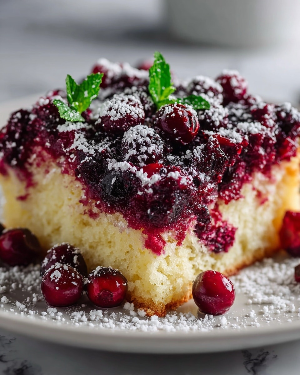 Christmas Cranberry Poke Cake Recipe - Recipe Image