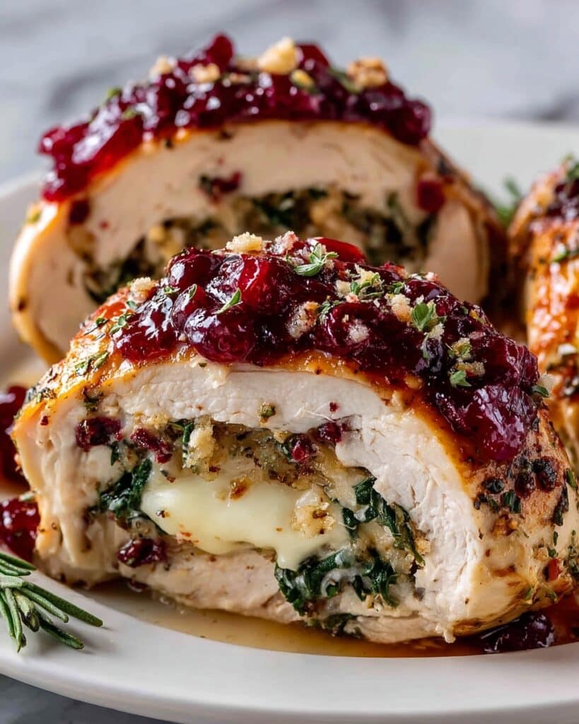 Cranberry Brie Stuffed Chicken Breasts Recipe