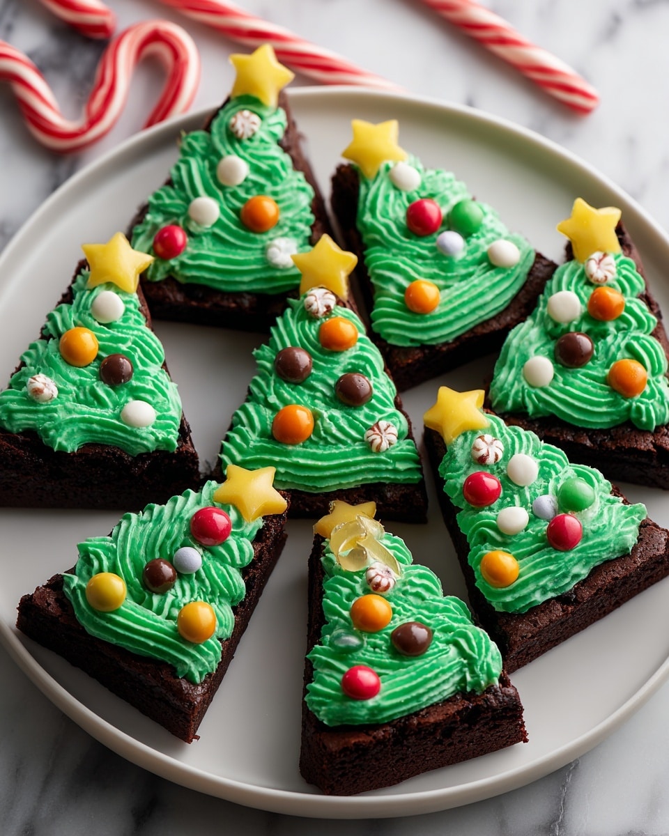 Christmas Tree Brownie Bites Recipe - Recipe Image