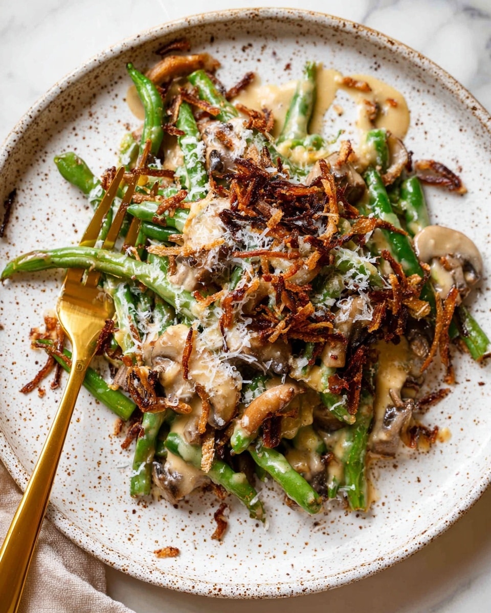 Homemade Green Bean Casserole with Crispy Shallots Recipe - Recipe Image