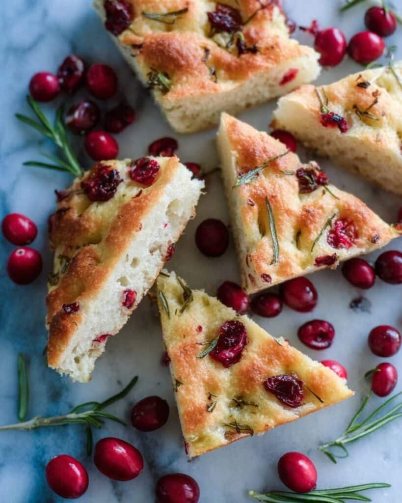 Cranberry Brie Focaccia Bread Recipe