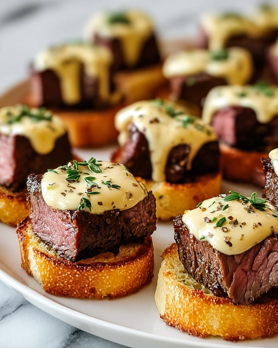 Irresistibly Juicy Grilled Beef Tenderloin Crostini with Béarnaise Recipe - Recipe Image