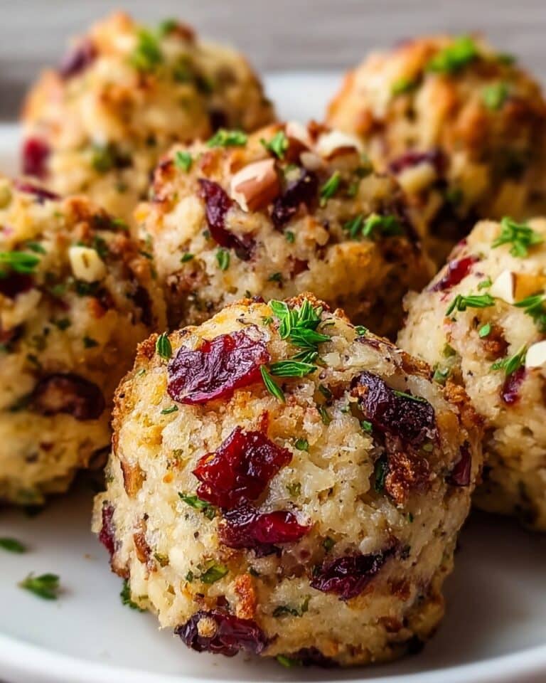 Cranberry Turkey Stuffing Balls Recipe