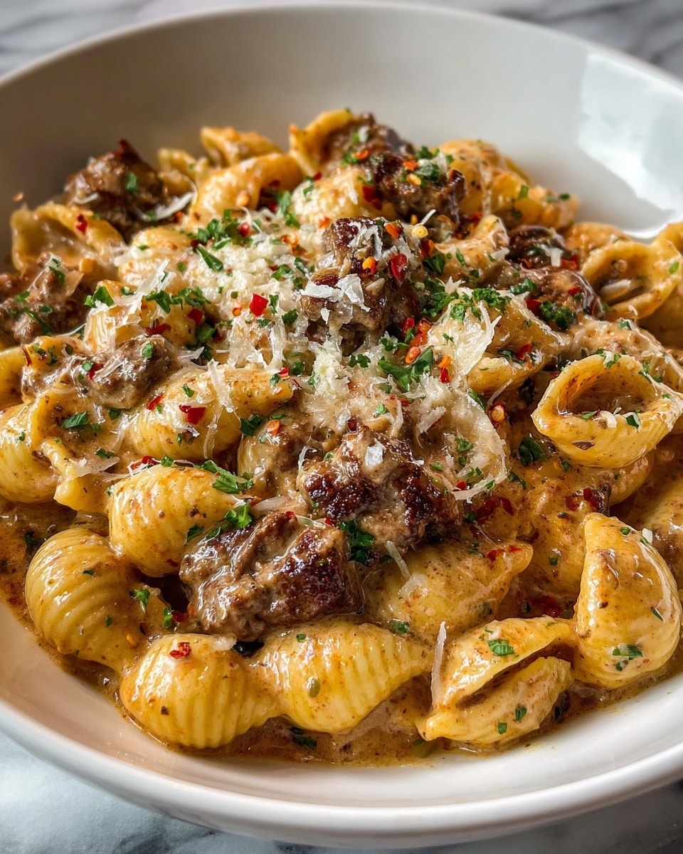 Creamy Paprika Steak Shells 🔥🔥🔥 Recipe - Recipe Image