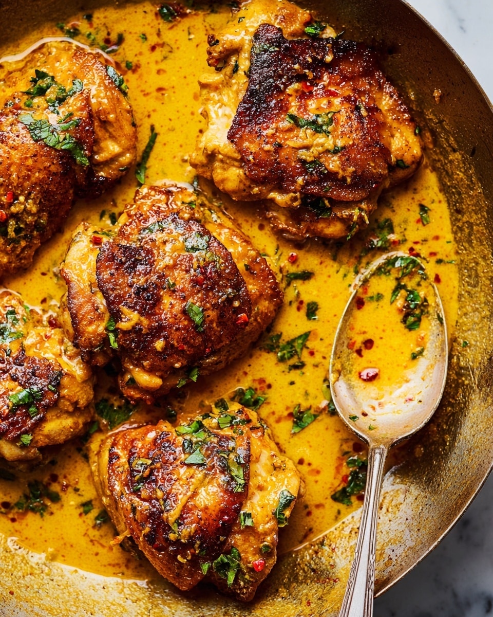 Nigella Chicken Thighs in Creamy Lemon Garlic Sauce Recipe - Recipe Image