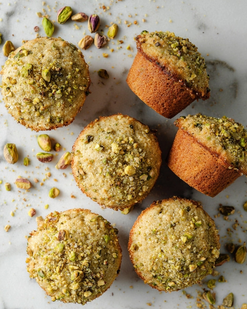 Pistachio Muffins with Mascarpone and Pistachio Crumble Recipe - Recipe Image