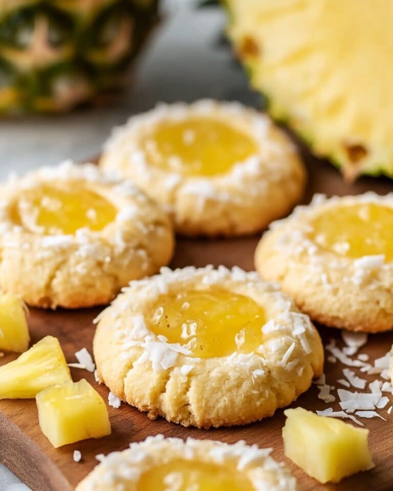 Easy Hawaiian Pineapple Coconut Thumbprint Cookies Recipe