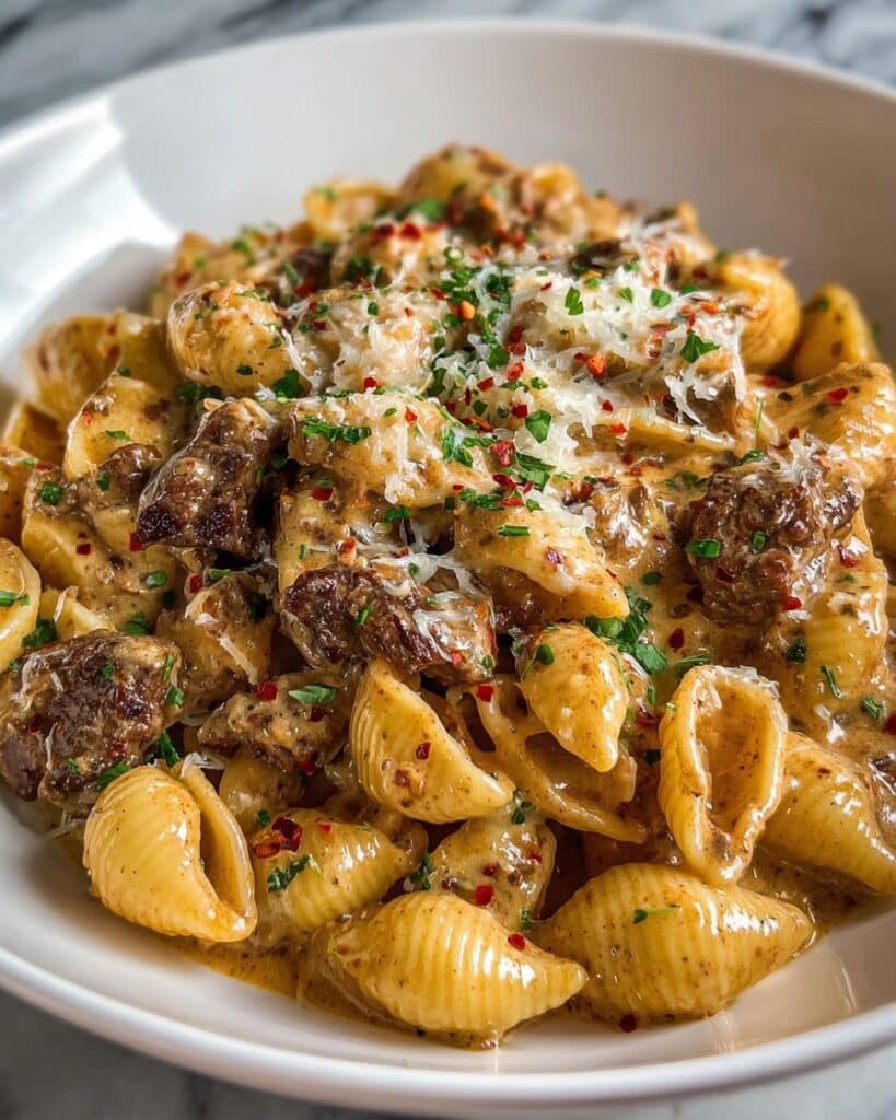 Creamy Paprika Steak Shells 🔥🔥🔥 Recipe