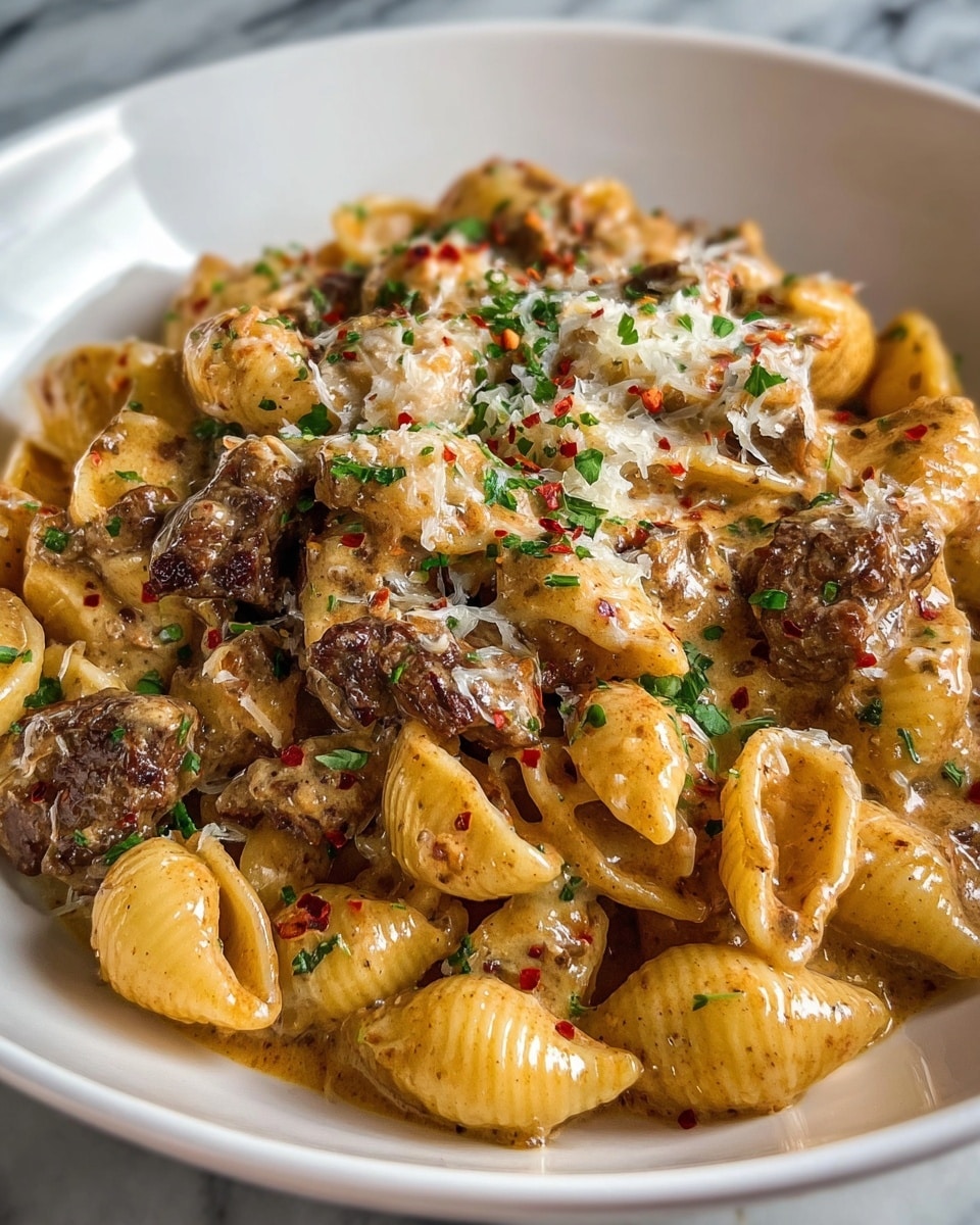 Creamy Paprika Steak Shells 🔥🔥🔥 Recipe - Recipe Image