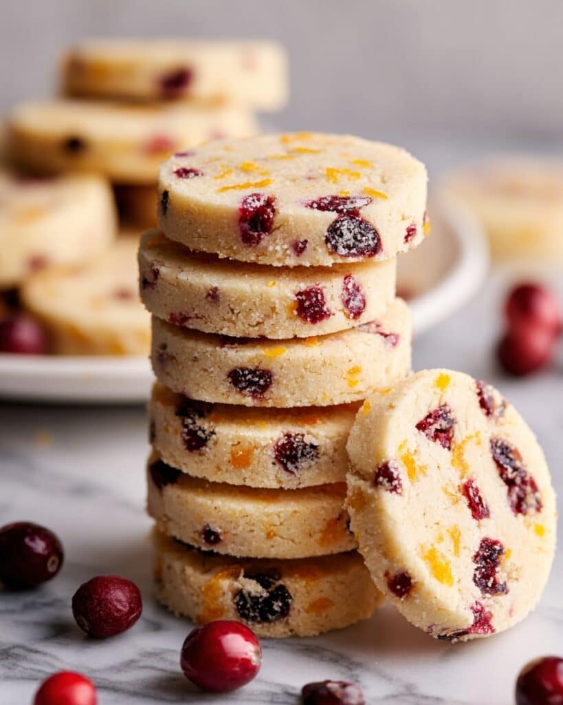 Cranberry Orange Shortbread Cookies Recipe