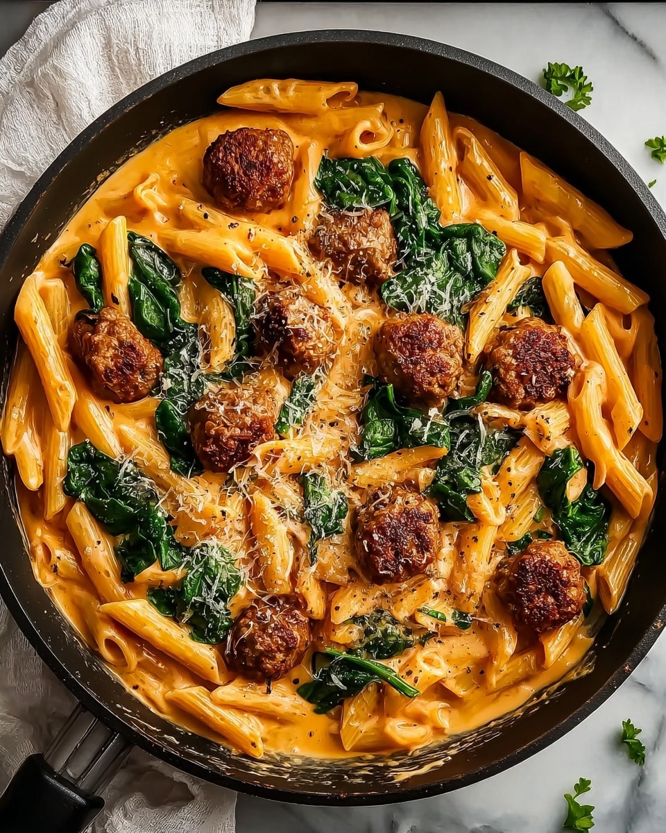One Pot Creamy Cajun Sausage Pasta Recipe - Recipe Image