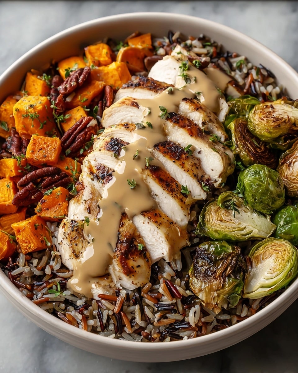 Maple Dijon Chicken & Roasted Sweet Potato Bowls Recipe - Recipe Image
