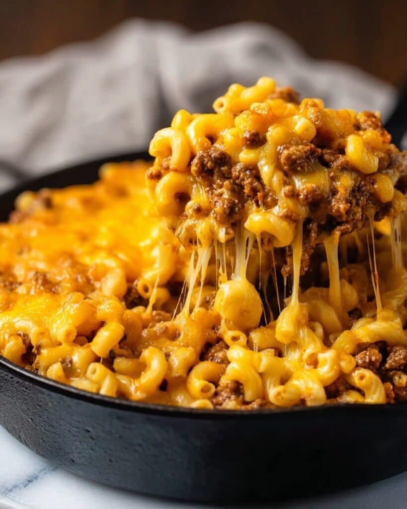 Cheesy Hamburger Casserole Recipe