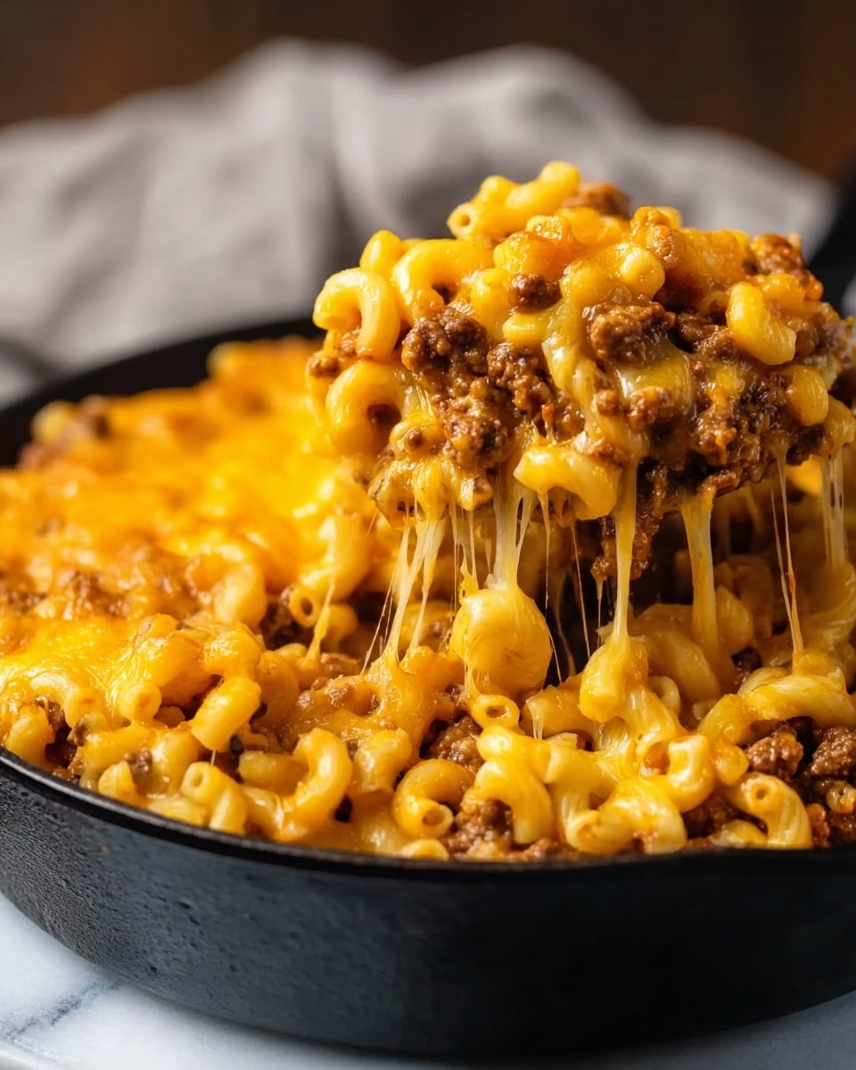 Cheesy Hamburger Casserole Recipe - Recipe Image