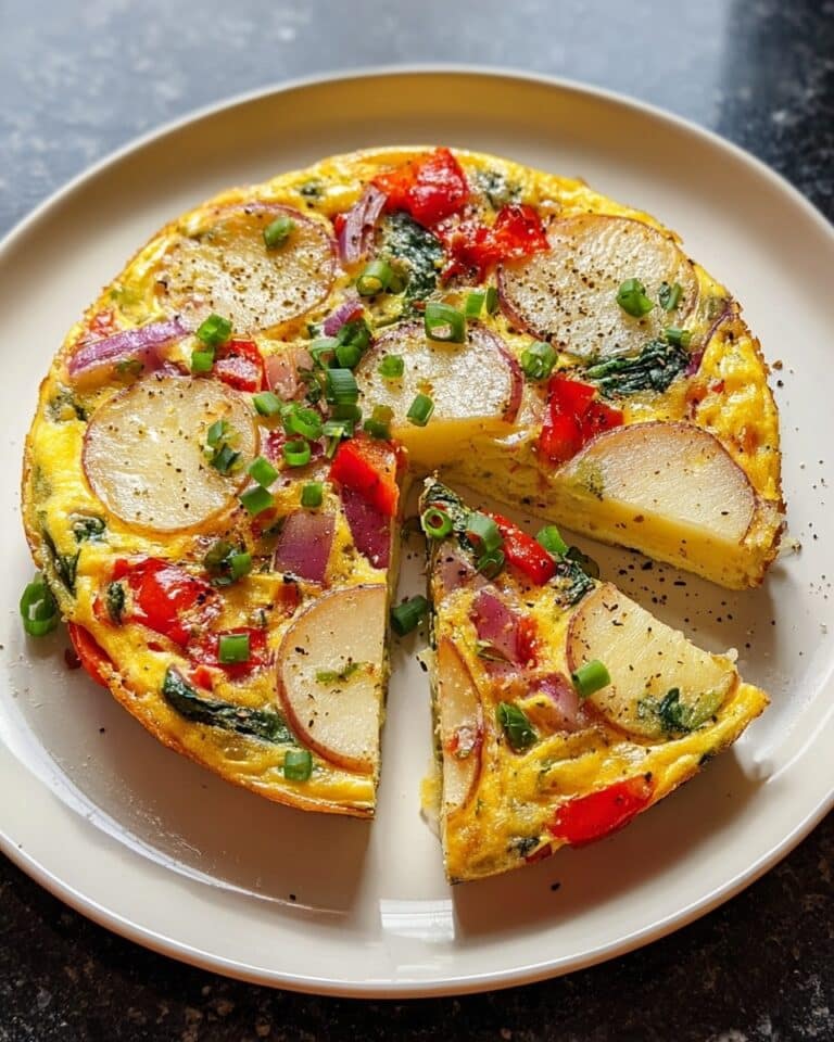 Potato, Red Pepper, and Spinach Frittata Recipe