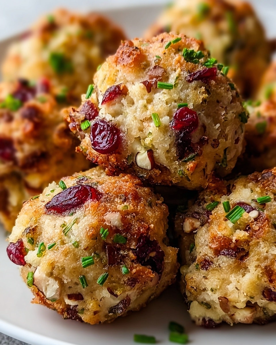 Cranberry Turkey Stuffing Balls Recipe - Recipe Image
