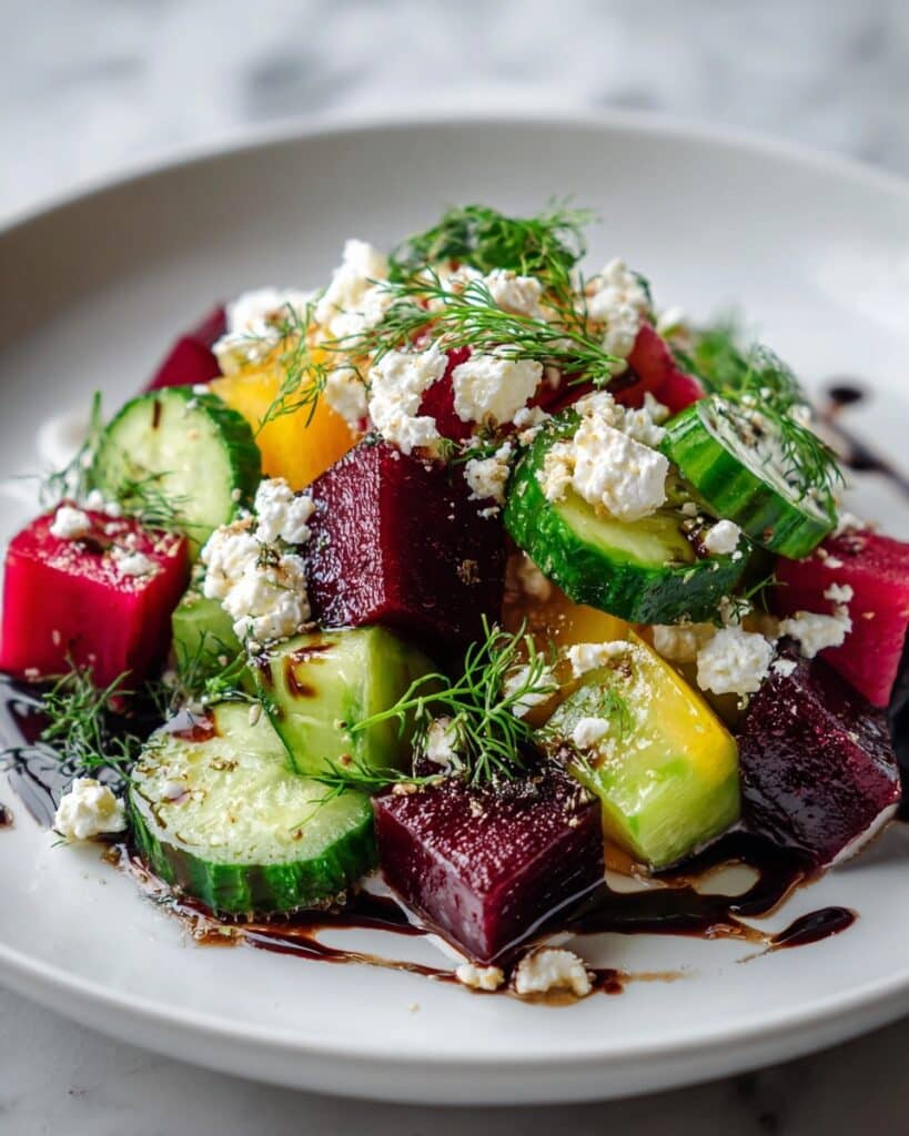 Beet Salad with Feta, Cucumbers & Dill Recipe