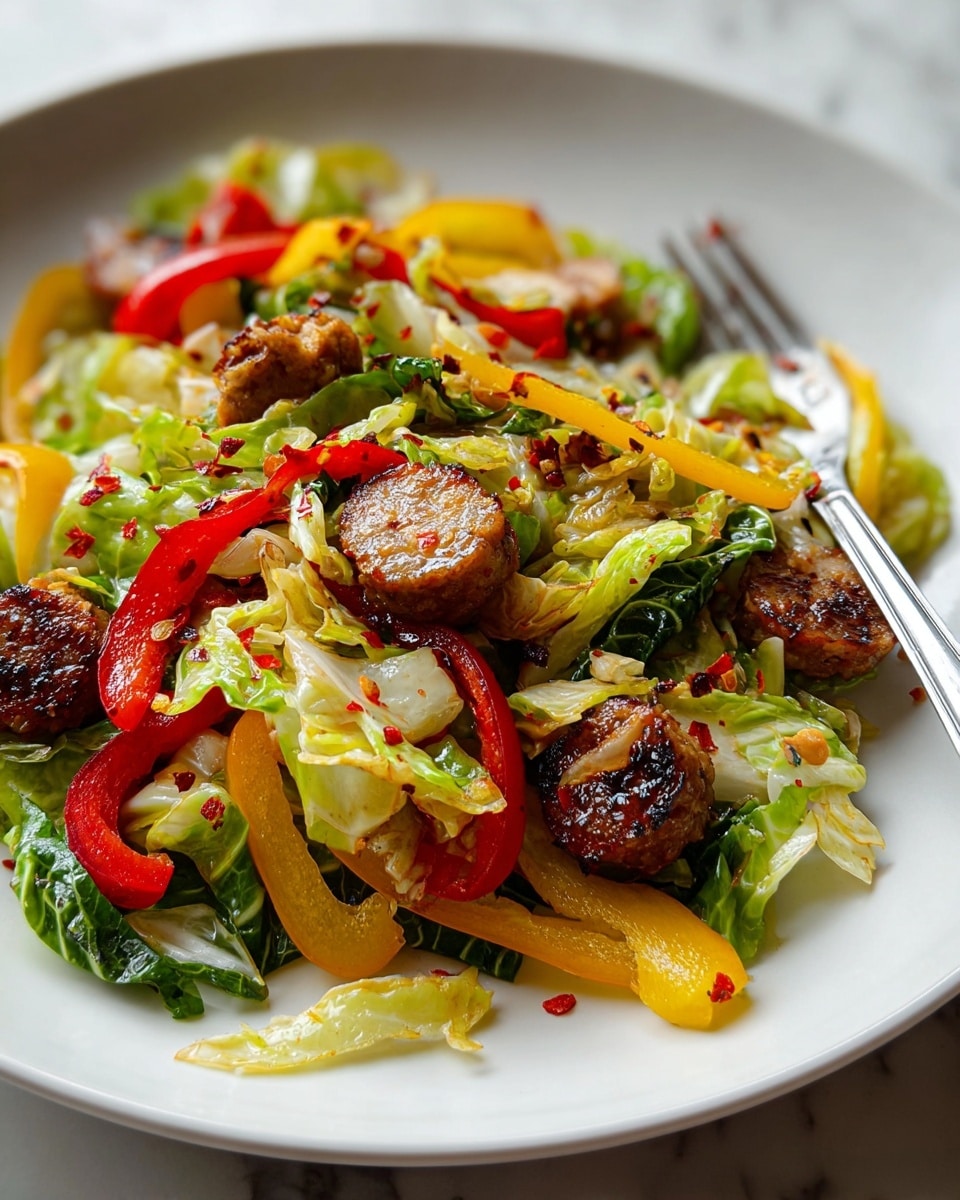 Sausage and Cabbage Stir Fry Recipe - Recipe Image