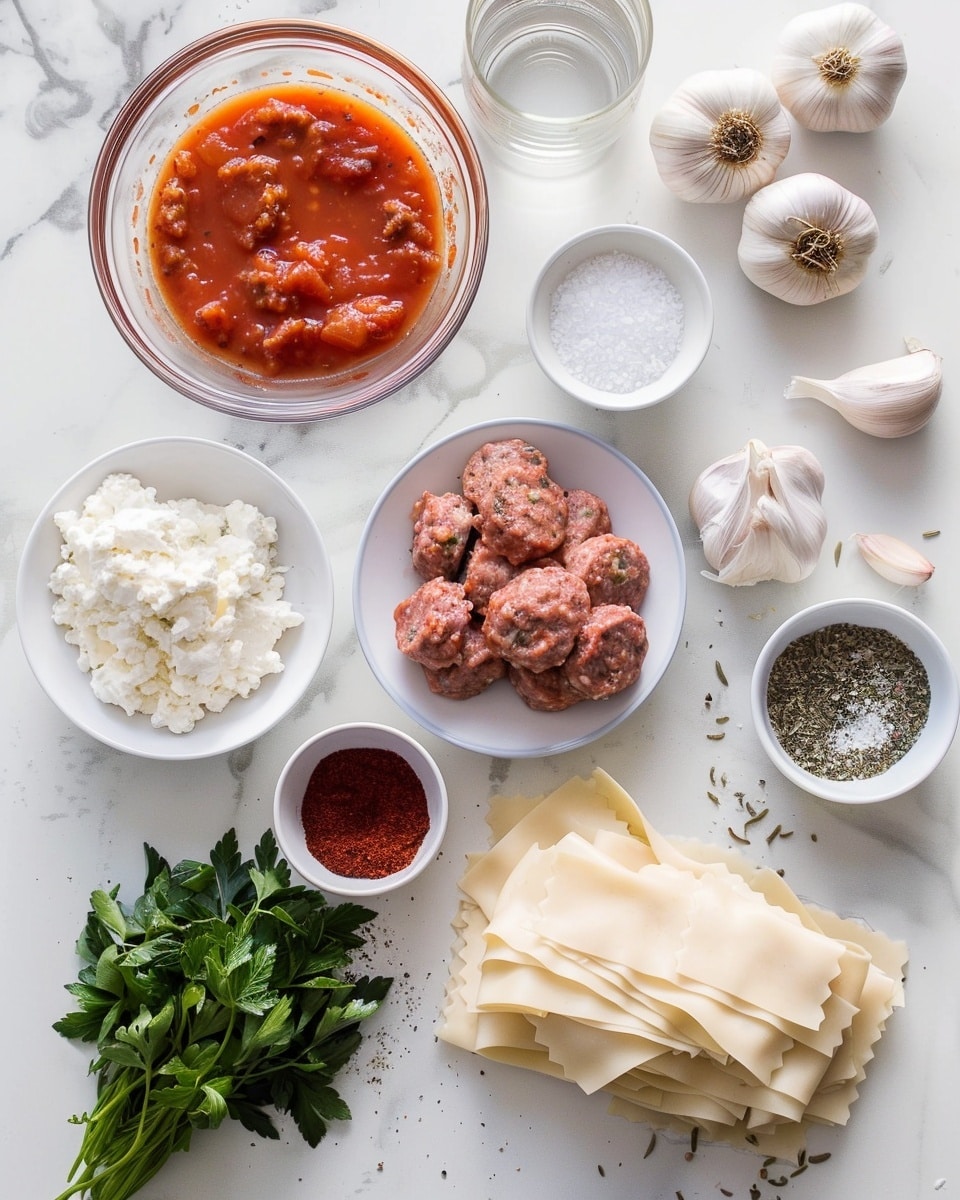 Single white plate holding one generous portion of lasagna, showing multiple layers of tender pasta sheets, rich meat sauce with ground beef and herbs, creamy ricotta cheese, and melted mozzarella, the top layer beautifully browned and garnished with finely chopped parsley, close-up angled shot emphasizing the moist texture and distinct layers, set against a white marble surface with natural lighting, styled food blog intimate serving photo taken with an iphone --ar 4:5 --v 7