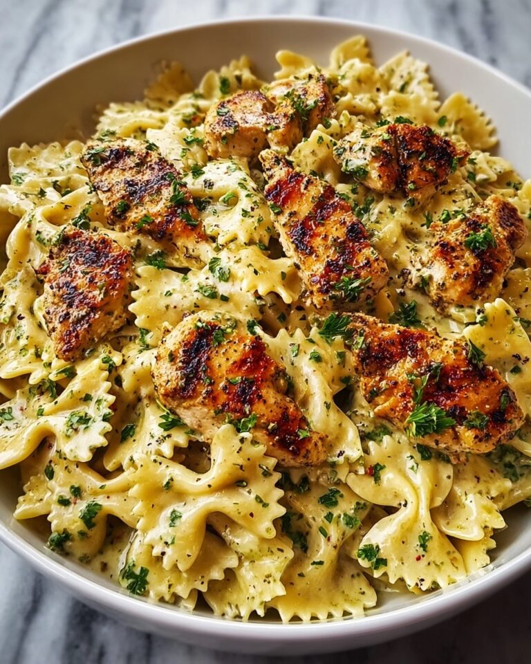 Mozzarella Garlic Butter Chicken Bowties in Cheesy Cream Recipe