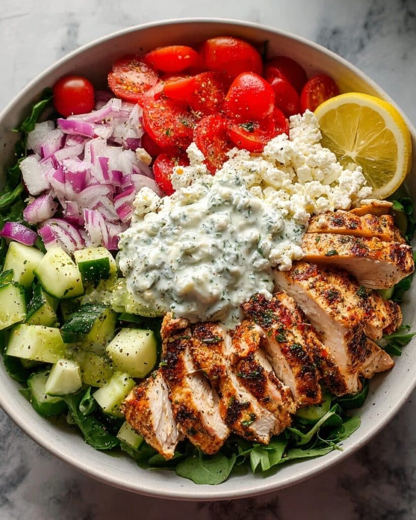 Greek Chicken Bowls with Tzatziki Sauce Recipe