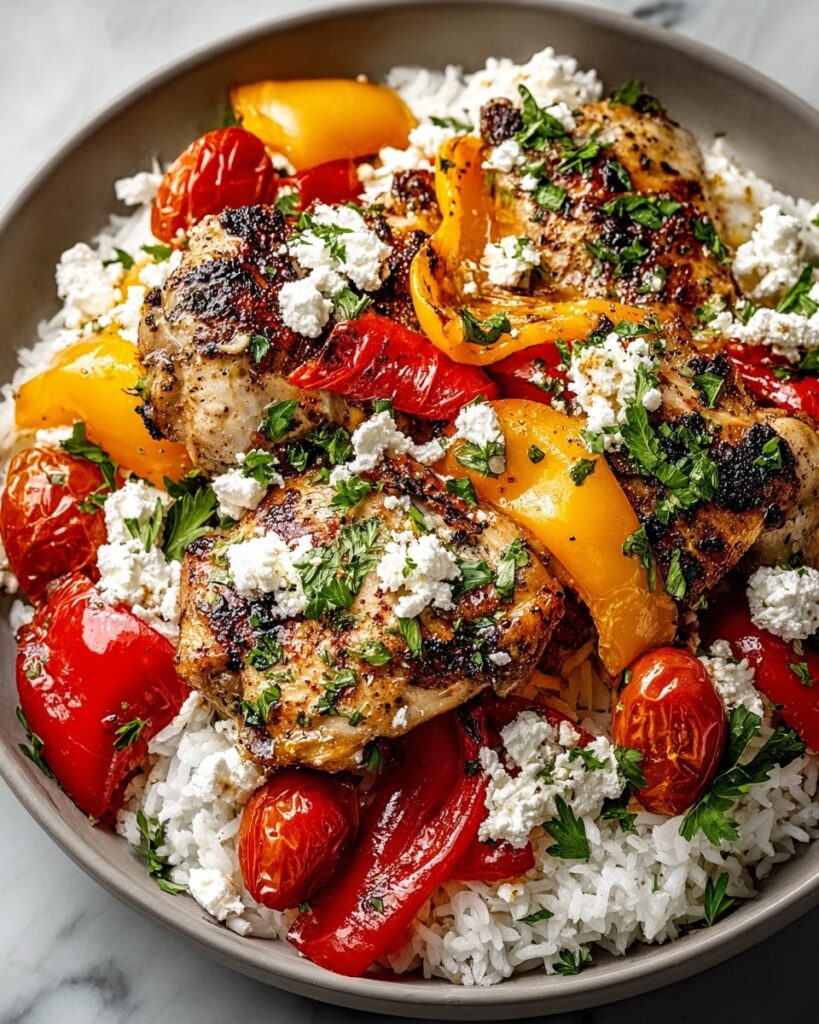 Baked Chicken with Crispy Feta & Zesty Vinaigrette Recipe