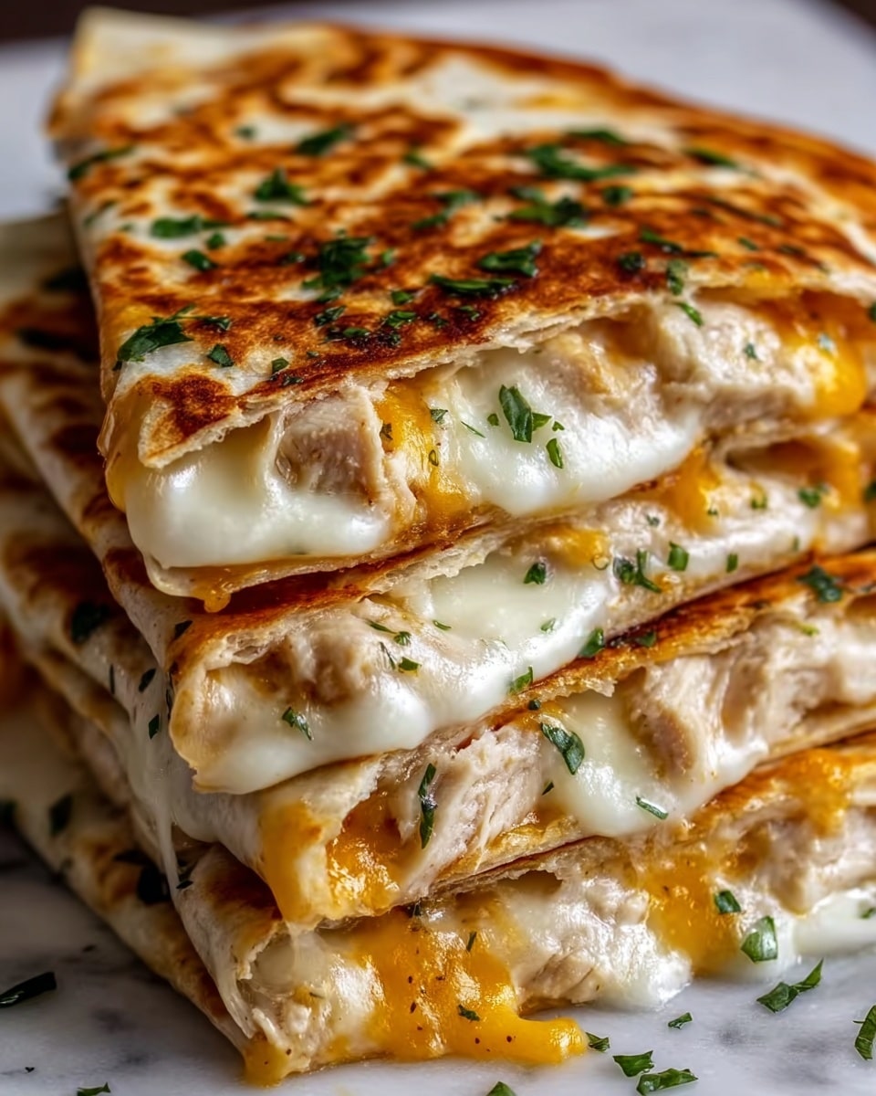 Cheesy Garlic Chicken Wraps Recipe - Recipe Image
