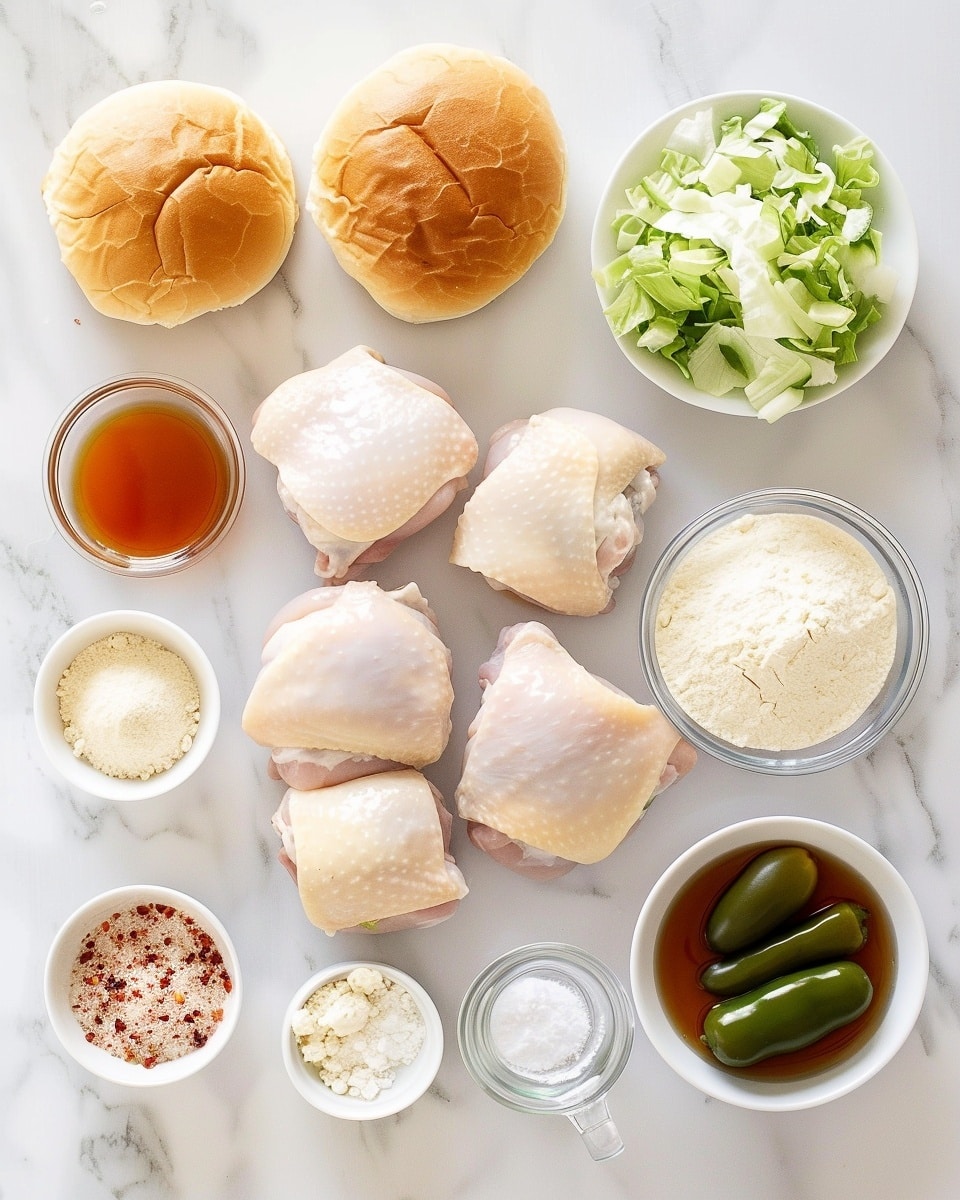 Single white plate featuring one crispy fried chicken sandwich, showcasing a thick, golden-brown crispy chicken filet nestled inside a soft, slightly toasted brioche bun. The sandwich is layered with a vibrant coleslaw mix of shredded cabbage and carrots, topped with thin slices of fresh jalapeño and a glossy, sticky sauce drizzle, highlighting the contrasting textures and spicy elements. The close-up, angled shot emphasizes the crunchy exterior of the chicken filet and the fresh, colorful interior ingredients, all set on a white marble background with natural lighting, styled as a ready-to-eat, intimate portion. Photo taken with an iphone --ar 4:5 --v 7