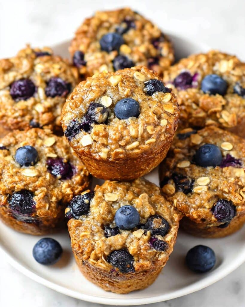 Blueberry Banana Baked Oatmeal Cups Recipe