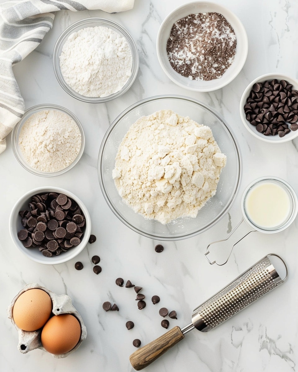 Single white plate with a triangular slice of fluffy chocolate chip scone, angled close-up revealing the tender crumb interior filled with melted chocolate chips and a golden-baked crust, slight shine on the chocolate, subtle texture contrast between the crisp edges and soft middle, placed on white marble surface with natural lighting, styled like an individual serving from a food blog, photo taken with an iphone --ar 4:5 --v 7