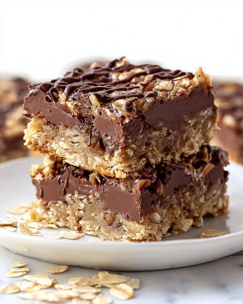 No Bake Chocolate Oatmeal Bars Recipe