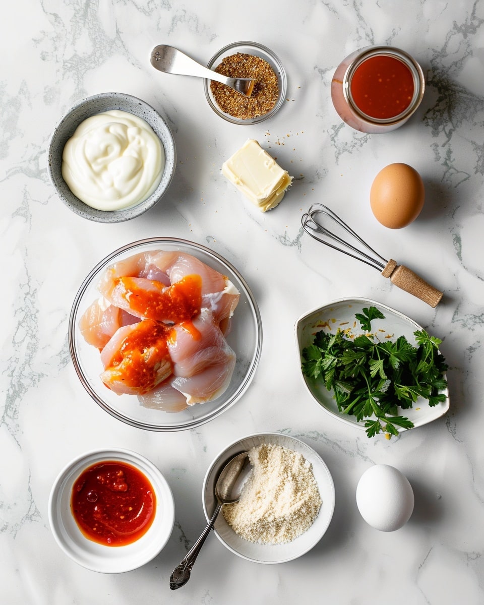 Single white plate with a plated serving of golden crispy cauliflower bites generously coated in a creamy spicy sauce, close-up angled shot emphasizing the crunchy textured exterior and smooth sauce drizzled over each piece, garnished with vibrant chopped green onions, placed on a white marble surface with natural lighting, styled as an intimate individual portion from a food blog, photo taken with an iphone --ar 4:5 --v 7