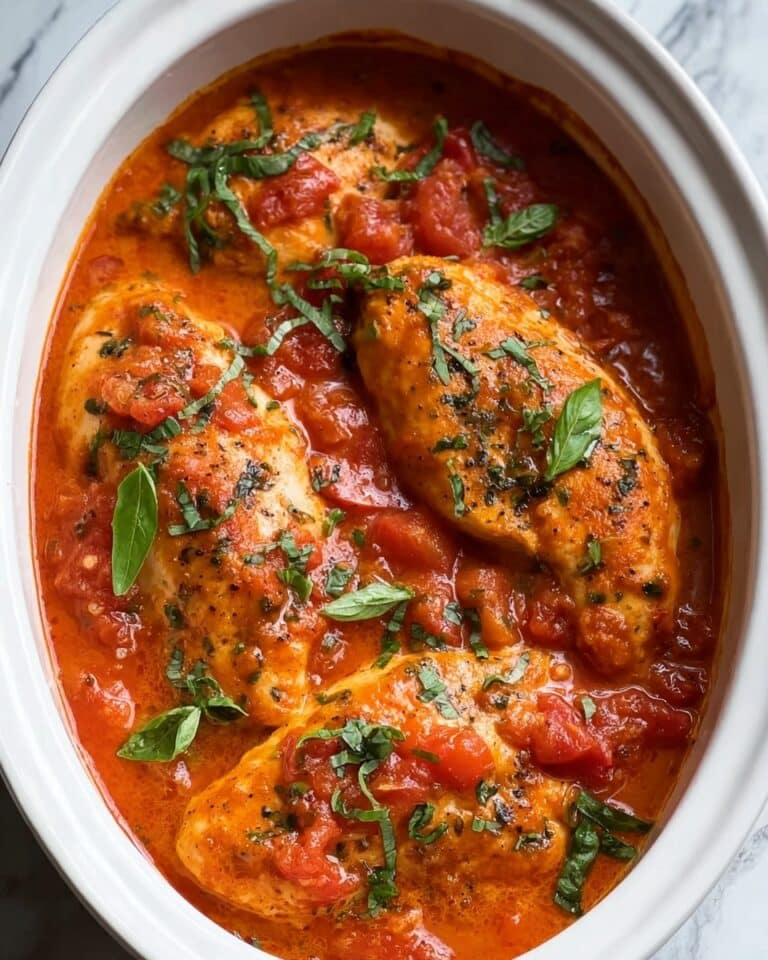 Slow Cooker Creamy Tomato Basil Chicken Recipe