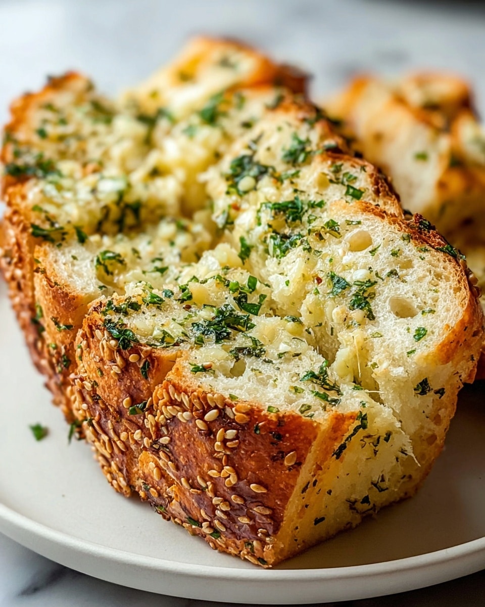 Whole loaf of golden, freshly baked garlic cheese pull-apart bread in a white rectangular baking dish, topped with melted mozzarella, finely chopped parsley, and cracked black pepper, with a shiny, perfectly browned crust under natural light, presented on white marble background, professional 3/4 angle hero shot, photo taken with an iphone --ar 4:5 --v 7
