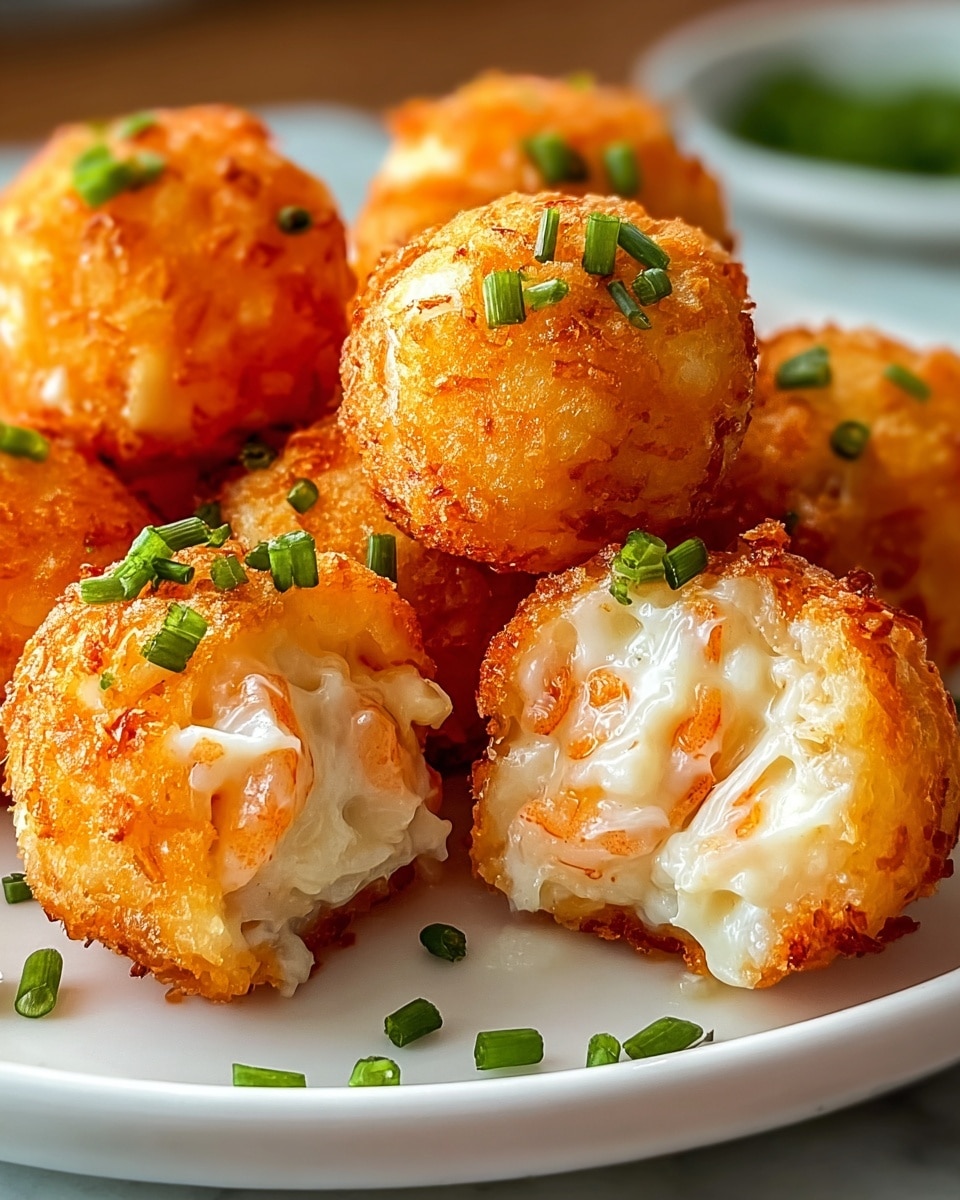 Large white plate heaped with golden-brown crispy crab rangoons, each perfectly round and uniformly fried to a delightful crunch, some garnished with finely chopped green onions, showcasing their creamy crab and cheese filling inside a few partially open wontons, a drizzle of sweet chili sauce artfully pooling beneath, whole dish photographed from a 3/4 angle on a white marble countertop with natural lighting, professional food styling photo taken with an iphone --ar 4:5 --v 7