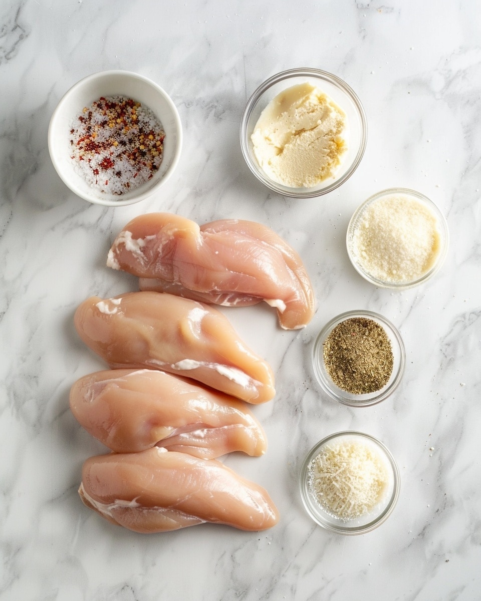 Single white plate with one golden-brown crusted chicken cutlet garnished with small fresh herb leaves, close-up angled shot emphasizing the crispy, seasoned breading texture, tender juicy interior slightly visible at the edges, natural lighting highlighting the glossy crust, placed on white marble surface, intimate plated serving photo taken with an iphone --ar 4:5 --v 7