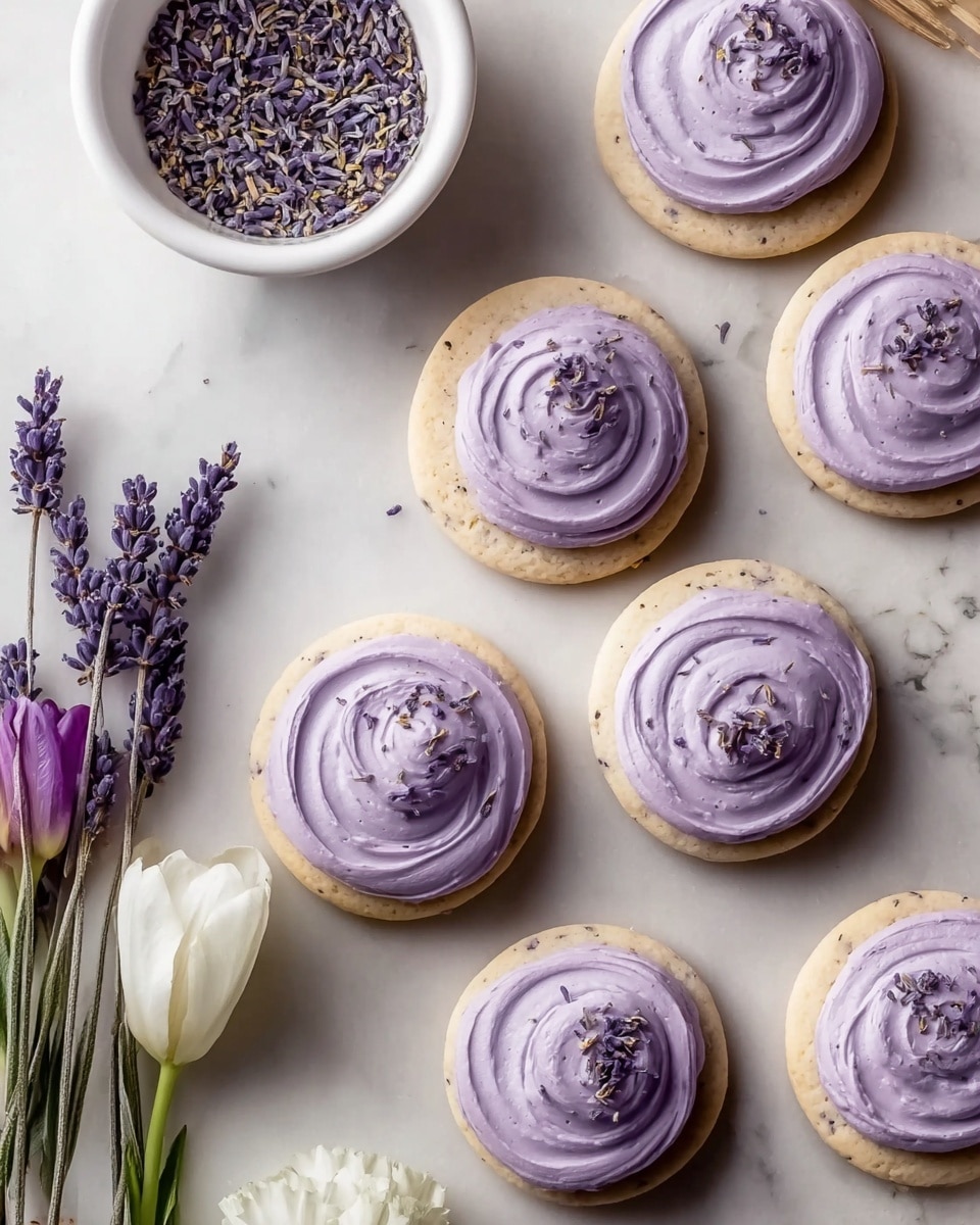 London Fog Cookies with Lavender Frosting Recipe - Recipe Image