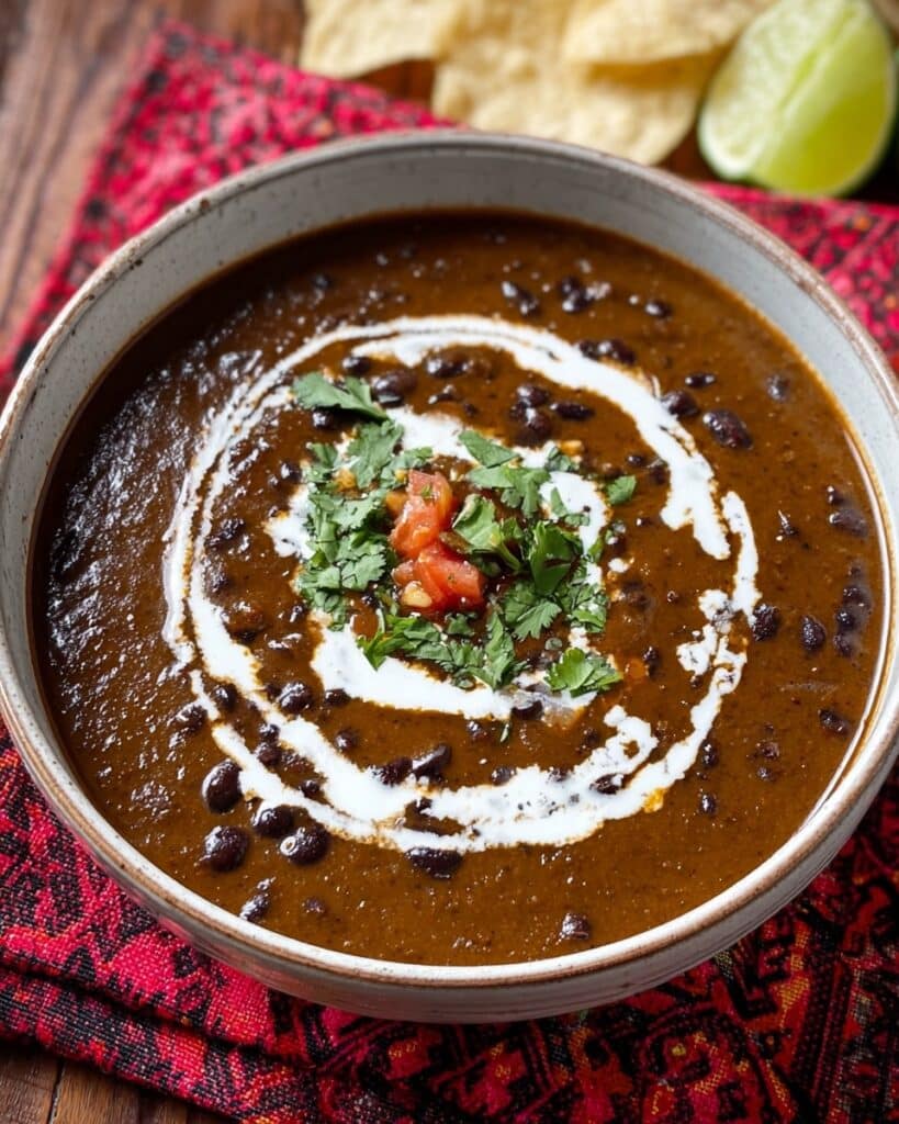Mexican Style Black Bean Soup Recipe