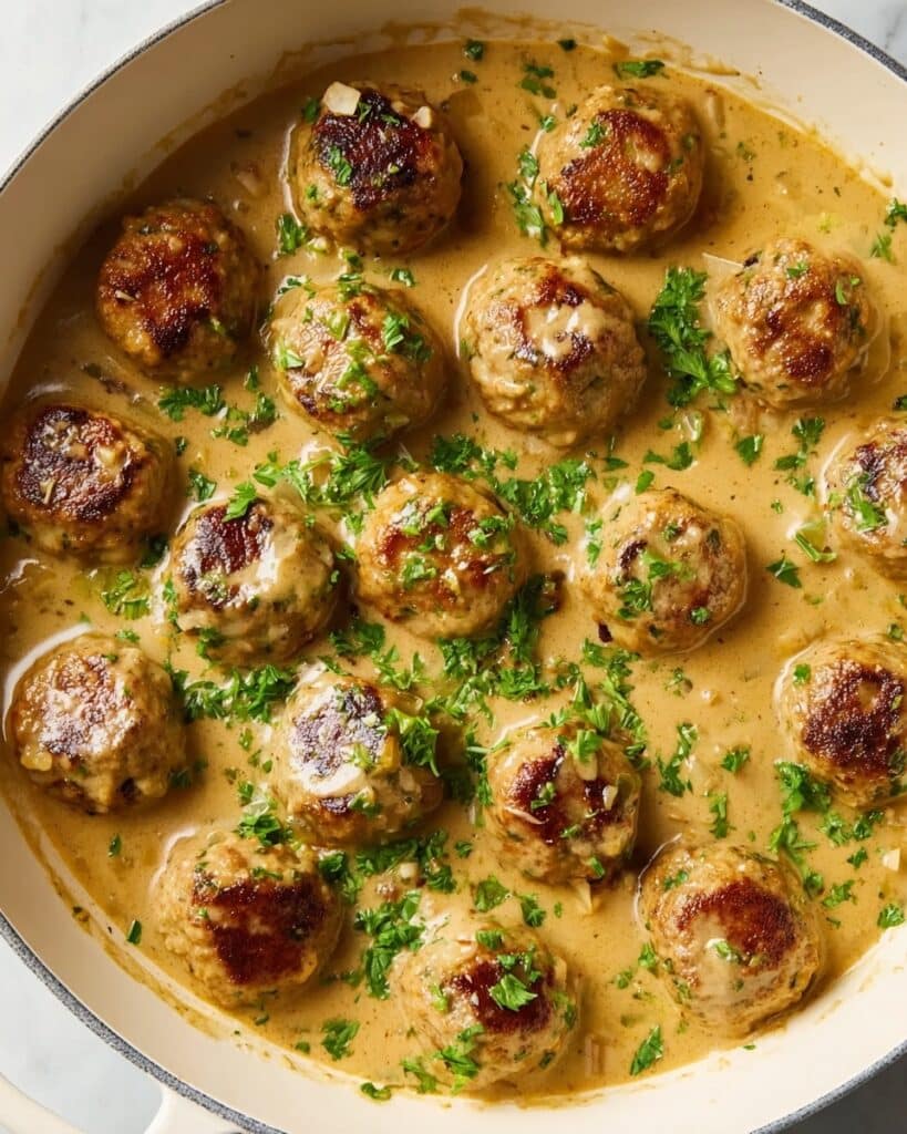 Garlic Butter Chicken Meatballs Recipe