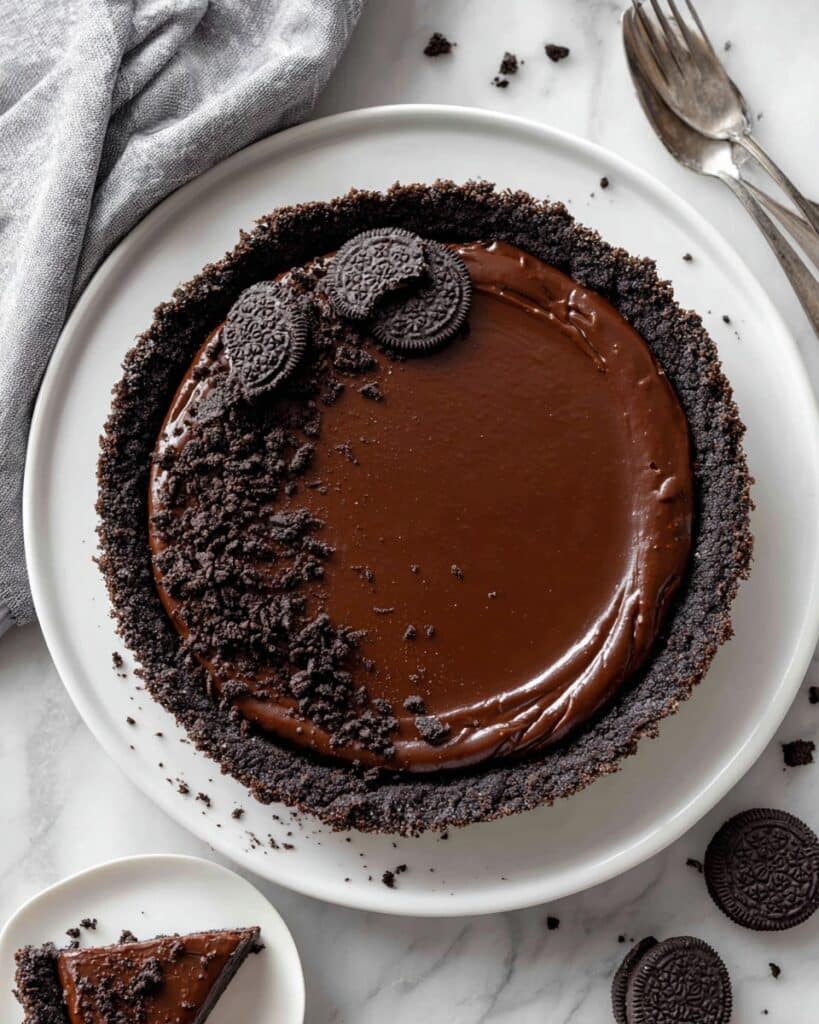 Oreo Tart with White and Dark Chocolate Ganache Recipe