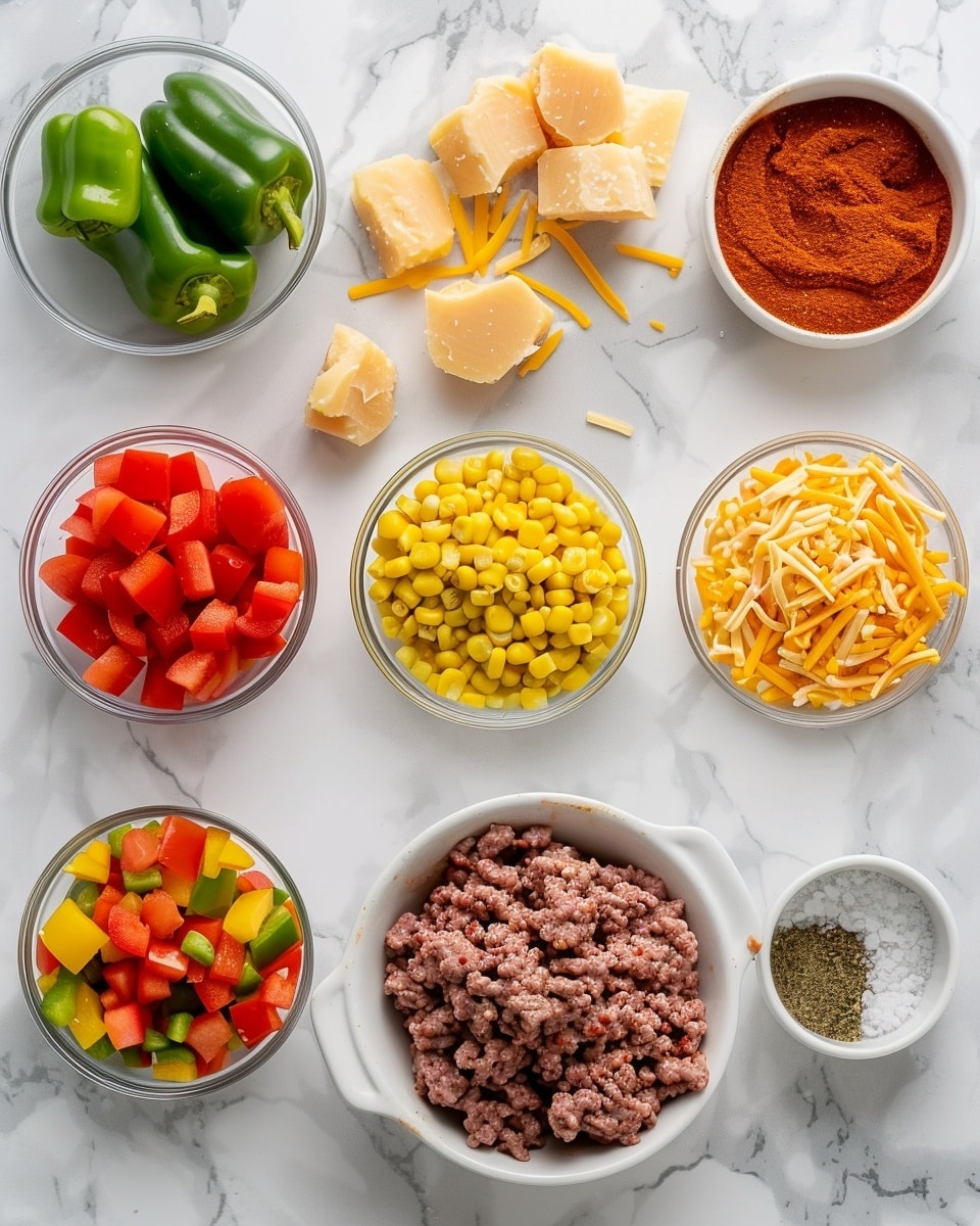 Single white plate with one hearty portion of cheesy slow cooker chili casserole featuring layers of tender ground meat, black beans, diced tomatoes, and soft butternut squash cubes, topped with melted golden cheddar and mozzarella cheese, garnished with fresh chopped cilantro and sliced jalapeños, close-up angled shot revealing rich texture and layers, placed on white marble surface, styled food blog presentation, natural lighting, photo taken with an iphone --ar 4:5 --v 7